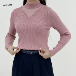 بلوز بافت زنانه جلو مروارید | آی بولک
