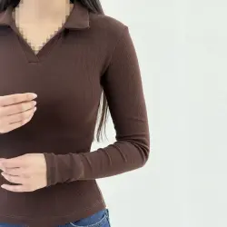 پولوشرت زنانه یقه شکاری کبریتی | آی بولک