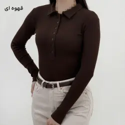 پولوشرت زنانه کبریتی جلو دکمه | آی بولک