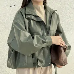 بامبر جکت زنانه چرم مدل کژوال | آی بولک