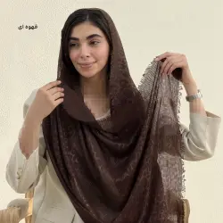 شال زنانه لینن طرح پلنگی | آی بولک